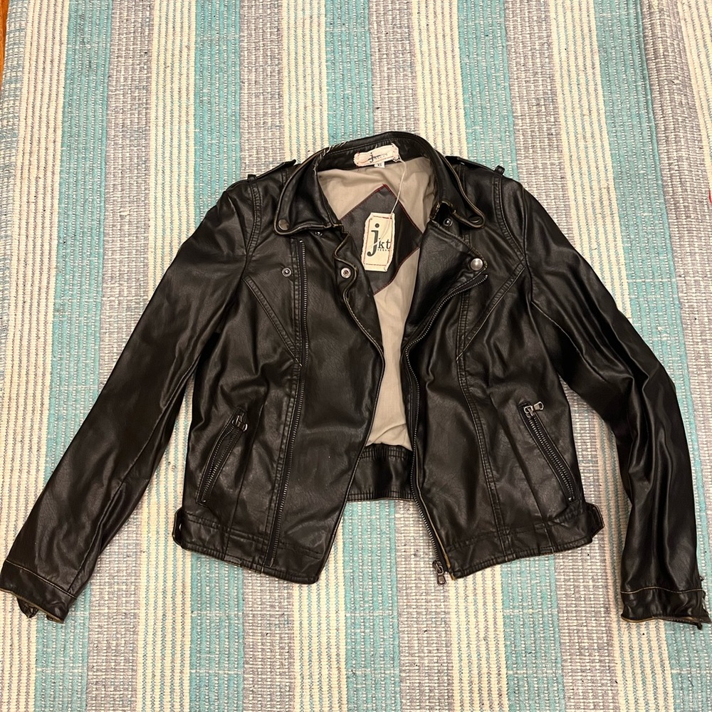 Faux leather jacket